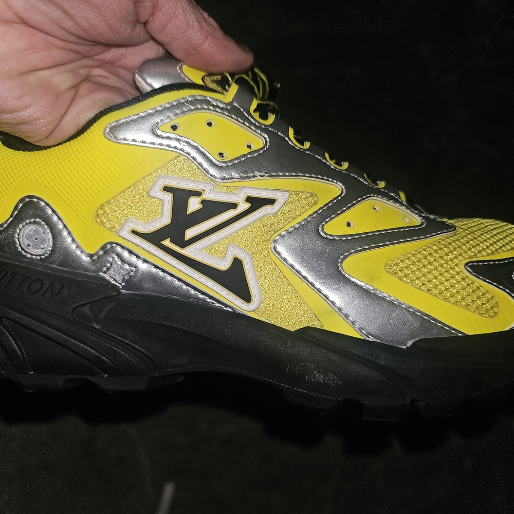 Louis Vuitton Vibrant Yellow and Metallic Sneakers